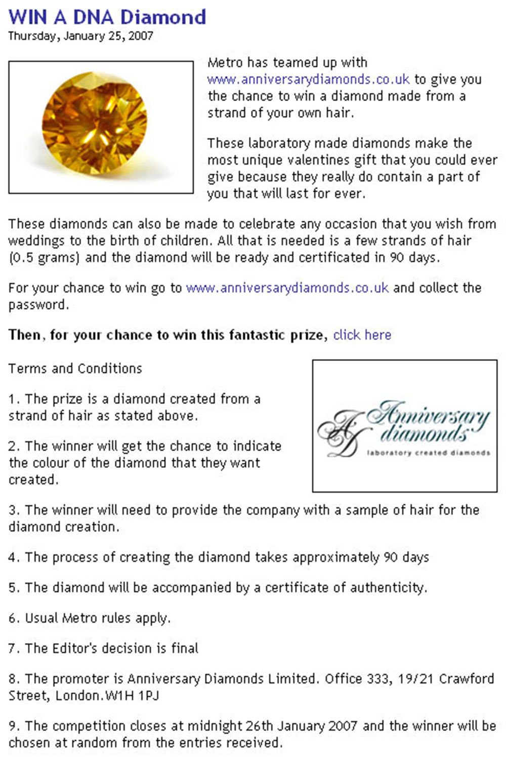 Heart In Diamond - News